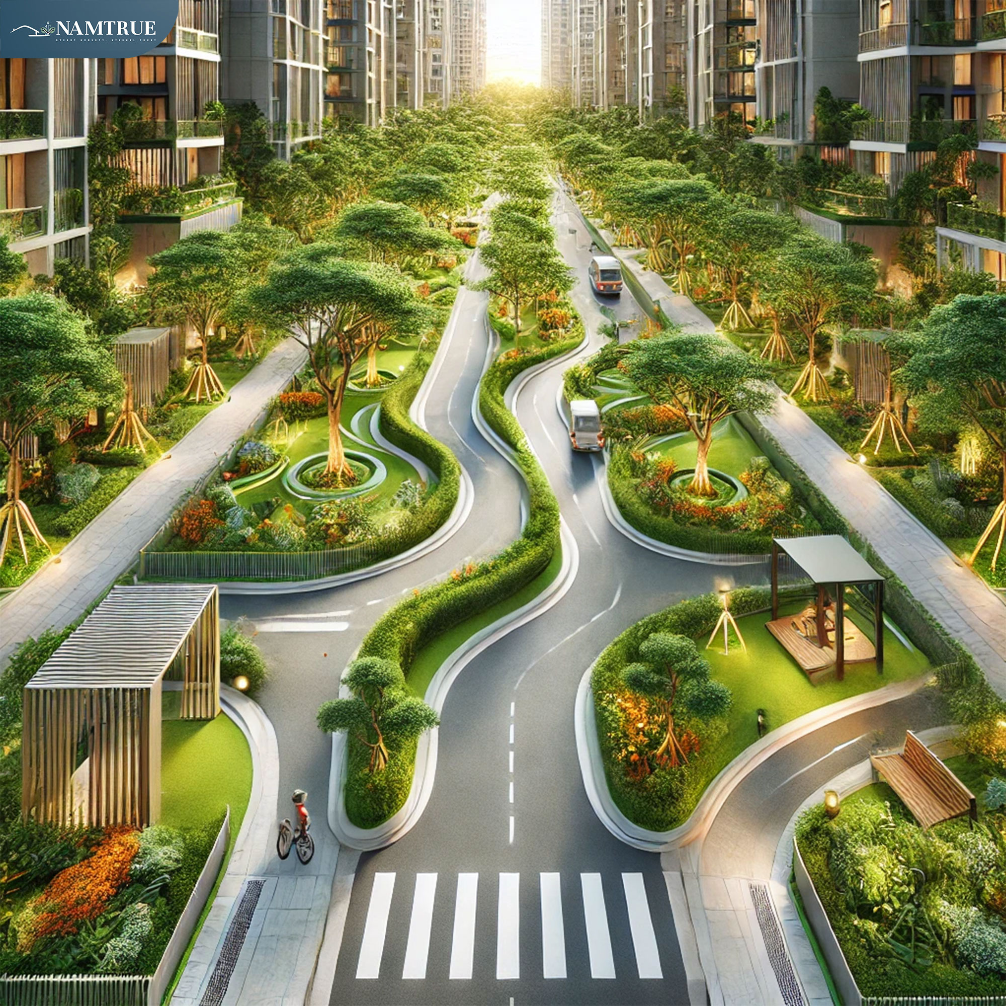 Làm thế nào để thiết kế hệ thống giao thông nội bộ vừa thẩm mỹ vừa chức năng